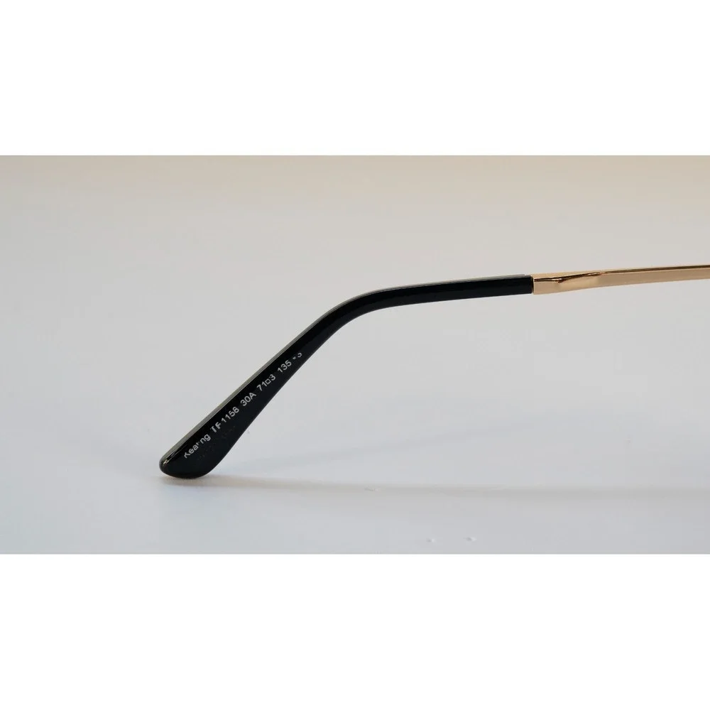 Tom Ford TF1158 Keating Mens Metal Sunglass 30A Shiny Deep Gold 71-30 Gray Italy